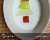 フルーツでパッチワーク＊クリスマスツリー作り方4写真