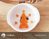 フルーツでパッチワーク＊クリスマスツリー作り方6写真
