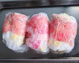 チーズ入り肉巻き俵型おにぎり作り方8写真