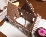 ウエハースでヘクセンハウス　お菓子の家作り方15写真