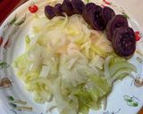 お肉にきざみ玉ねぎ☆豚ロース温野菜添え作り方5写真