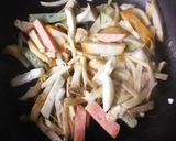 てんぷらときのこの焦がし醤油炒め作り方2写真