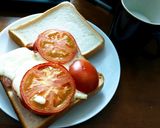 フレッシュトマトとチーズの簡単朝トースト作り方3写真