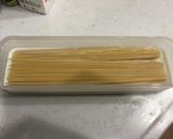 ミルク漬けもちもちパスタ　カルボナーラ作り方1写真