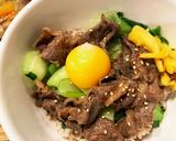 チンゲン菜の焼肉丼作り方6写真