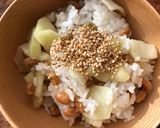 納豆とハヤトウリのシンプルご飯作り方3写真