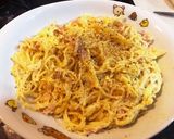 ミルク漬けもちもちパスタ　カルボナーラ作り方16写真