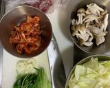 豚コマとキャベツで大満足♪豚キムチ作り方1写真