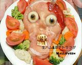 ハロウィンに骸骨ポテトサラダ 2018作り方12写真