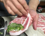 卵白の消費に　豚肉の卵白ネギ包み焼き作り方4写真