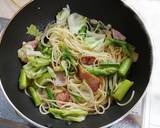 アスパラとベーコンのクリームパスタ作り方6写真