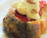 りんごの赤ワイン煮クリチーバタートースト作り方4写真