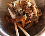納豆ときんぴらごぼうのご飯作り方2写真