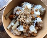 納豆ときんぴらごぼうのご飯作り方3写真