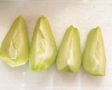 簡単　常備菜✨はやとうりの柚子塩昆布漬け作り方4写真