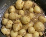 里芋とひき肉の煮っ転がし作り方8写真