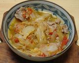 白菜と豚肉の蒸し煮_トマト風味作り方11写真