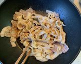 豚肉のバターオイスター醤油焼ききしめん作り方4写真