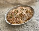 レンコンたっぷり明太子スパゲッティ作り方4写真