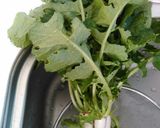 大根葉と乾物小エビの炒めもの作り方1写真