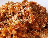 超簡単！そぼろ納豆キムチ蒟蒻チャーハン作り方5写真