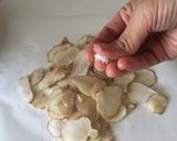 サクッと止まらない〜レンチン！菊芋チップ作り方4写真
