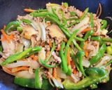 豚ひき肉と野菜の味噌炒め作り方4写真