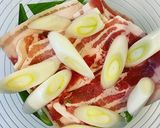 レンジで3分半で豚バラ黒酢ねぎまみれ作り方1写真