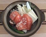 鮭とキノコたっぷり♪ 石狩オーツミルク鍋作り方6写真