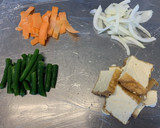 厚揚げと野菜の炒め物作り方1写真