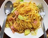 簡単　ベーコンキャベツのパスタ作り方7写真