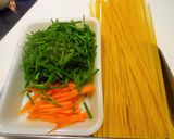 ノビル（ニラ）の中華風パスタ作り方1写真