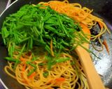 ノビル（ニラ）の中華風パスタ作り方4写真