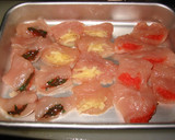 お弁当にも！☆鶏ささみの三色はさみ焼き☆作り方5写真
