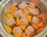 肉団子と白菜のあっさり煮・ごま油風味作り方6写真