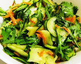 春菊を生で 生野菜と干し海老の簡単和え作り方2写真