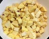 鶏ささみとさつま芋のマスタード煮作り方1写真