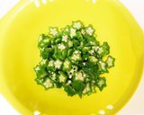おくらのなめ茸梅和え♪作り方1写真