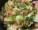 蕪とバラ肉の梅べっこうあん作り方9写真