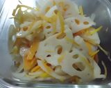 電子レンジでれんこんとにんじんの甘酢和え作り方4写真