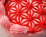 バレンタイン・鬼滅の刃風、麻の葉柄ケーキ作り方17写真