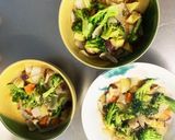 レンジ肉なし根菜ソーススゴだれあんサラダ作り方15写真