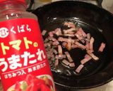 ベーコンドレッシングの春菊サラダ作り方3写真