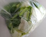 キャベツと小松菜のダシ炒め煮作り方1写真