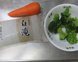 ブロッコリと人参と白滝炒め作り方1写真