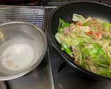 アワビのオイスター味　餡掛け海鮮焼きそば作り方4写真