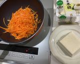 15分で豆腐入り人参しりしり作り方2写真