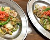 アワビのオイスター味　餡掛け海鮮焼きそば作り方8写真