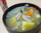 さつまいも汁、味噌&しょうゆ麹仕立て。作り方7写真