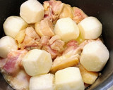 姜葱醤を使って旨旨♪鶏モモ肉と里芋の煮物作り方3写真